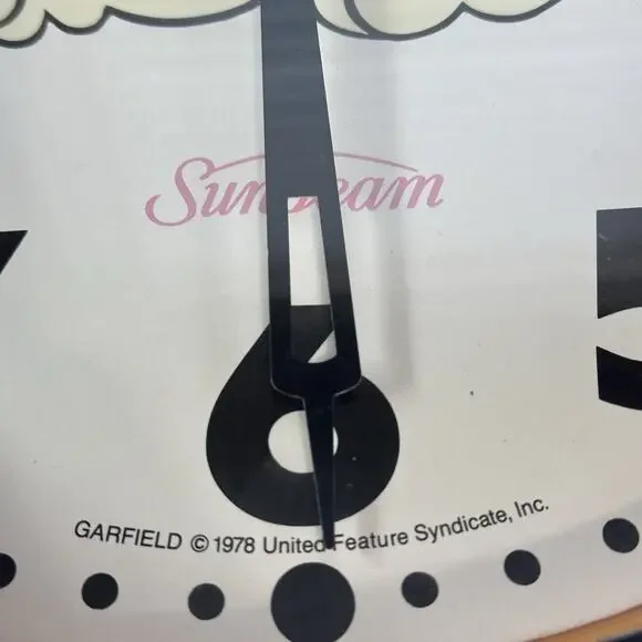 1978 "The Big Fat" 17" Garfield Alarm Clock Sunbeam 883-100 Vintage WORKS - READ - Picture 4 of 12